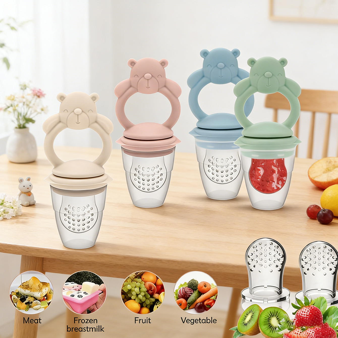 Baby 1 Year Food - Baby Fruit & Food Feeder Pacifier,