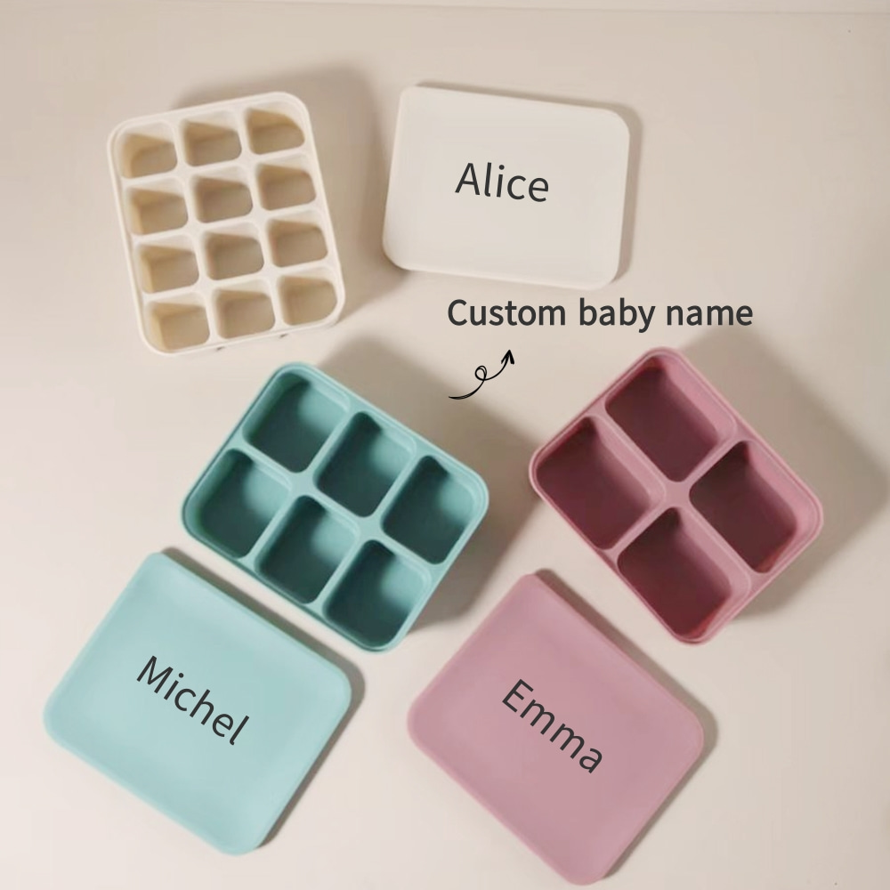 Baby Food In Jars - Personalized Baby Food Freezer Tray with