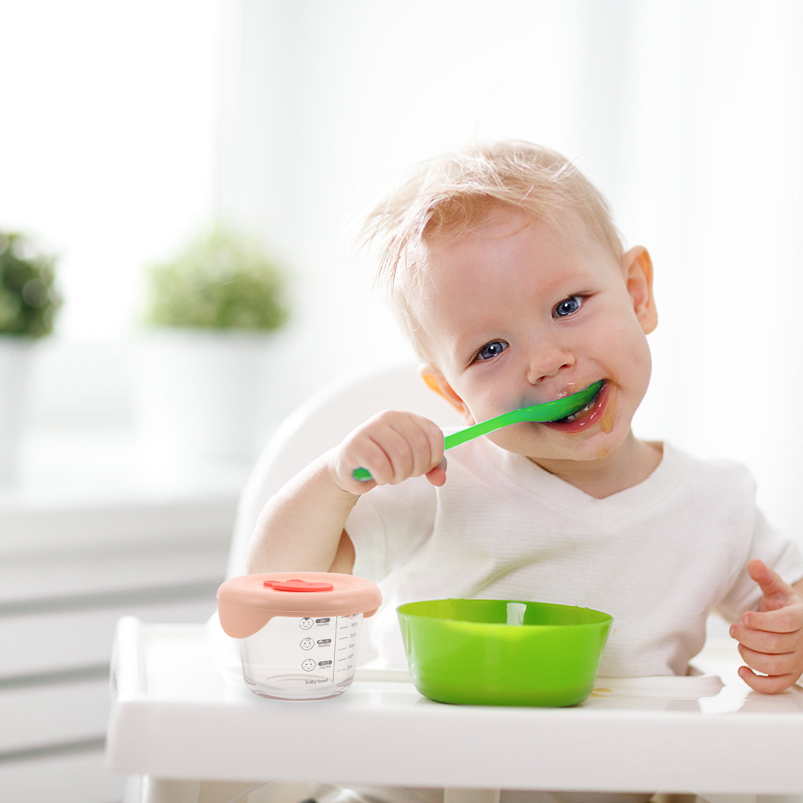 Baby Food Containers Glass - 2Pcs Baby Food Storage Containers 230Ml
