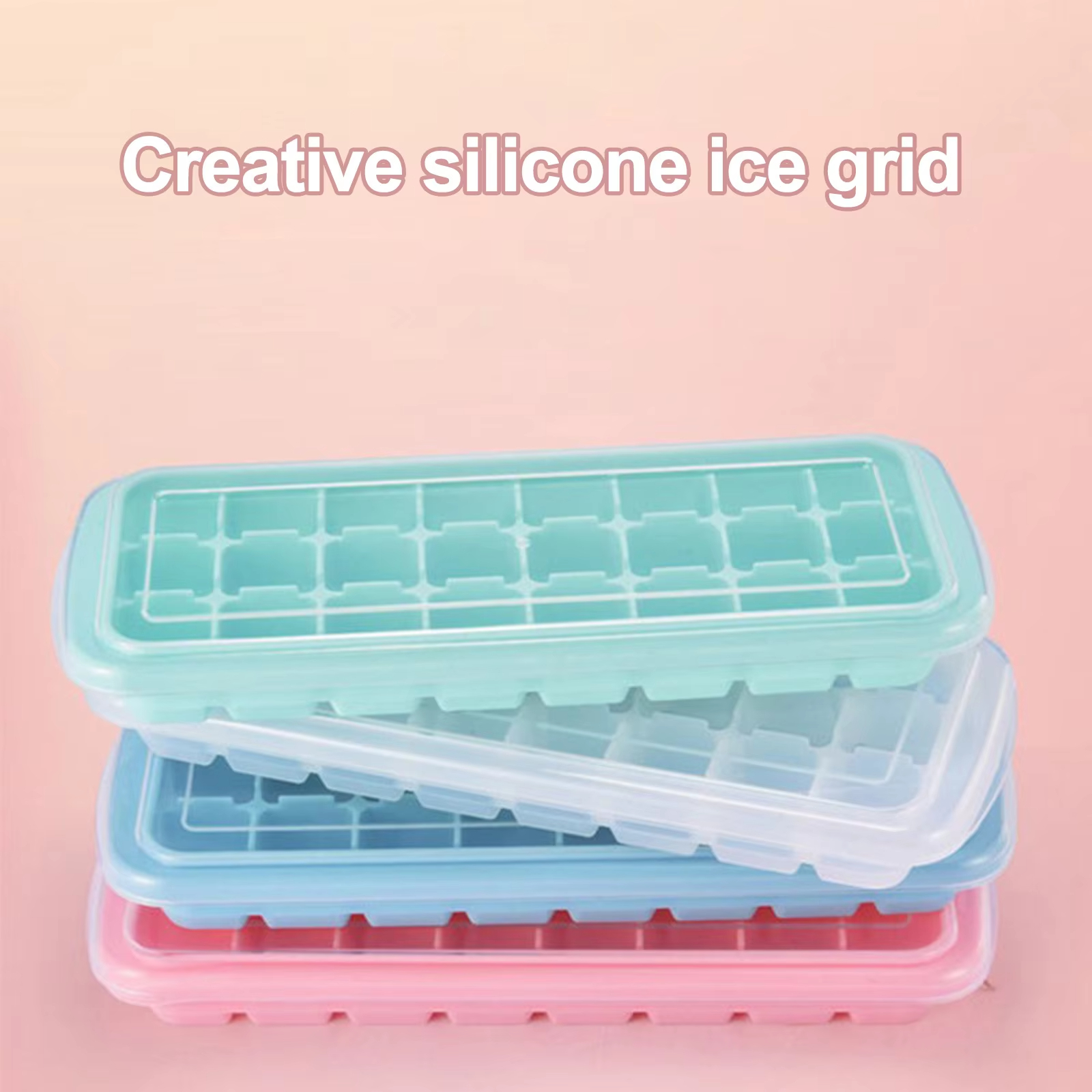 Baby 1 Year Food - Silicone Ice Cubes Tray with Lid