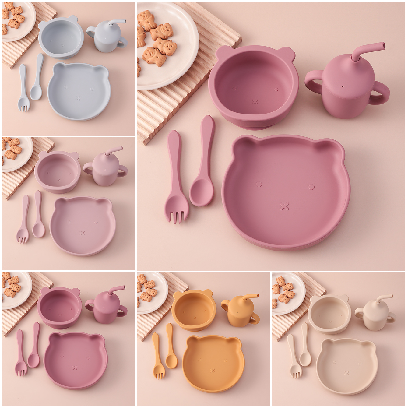 Color Kids 5PCS Silicone Feedi - Baby Food Utensils incelemesi ve fiyatı