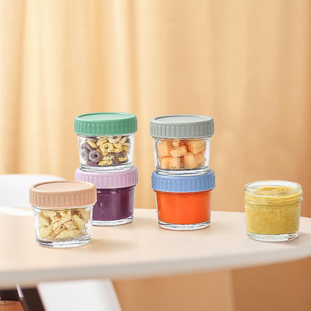 6pcs Mason Jar Glass Baby Food - Baby Food Containers Glass incelemesi ve fiyatı