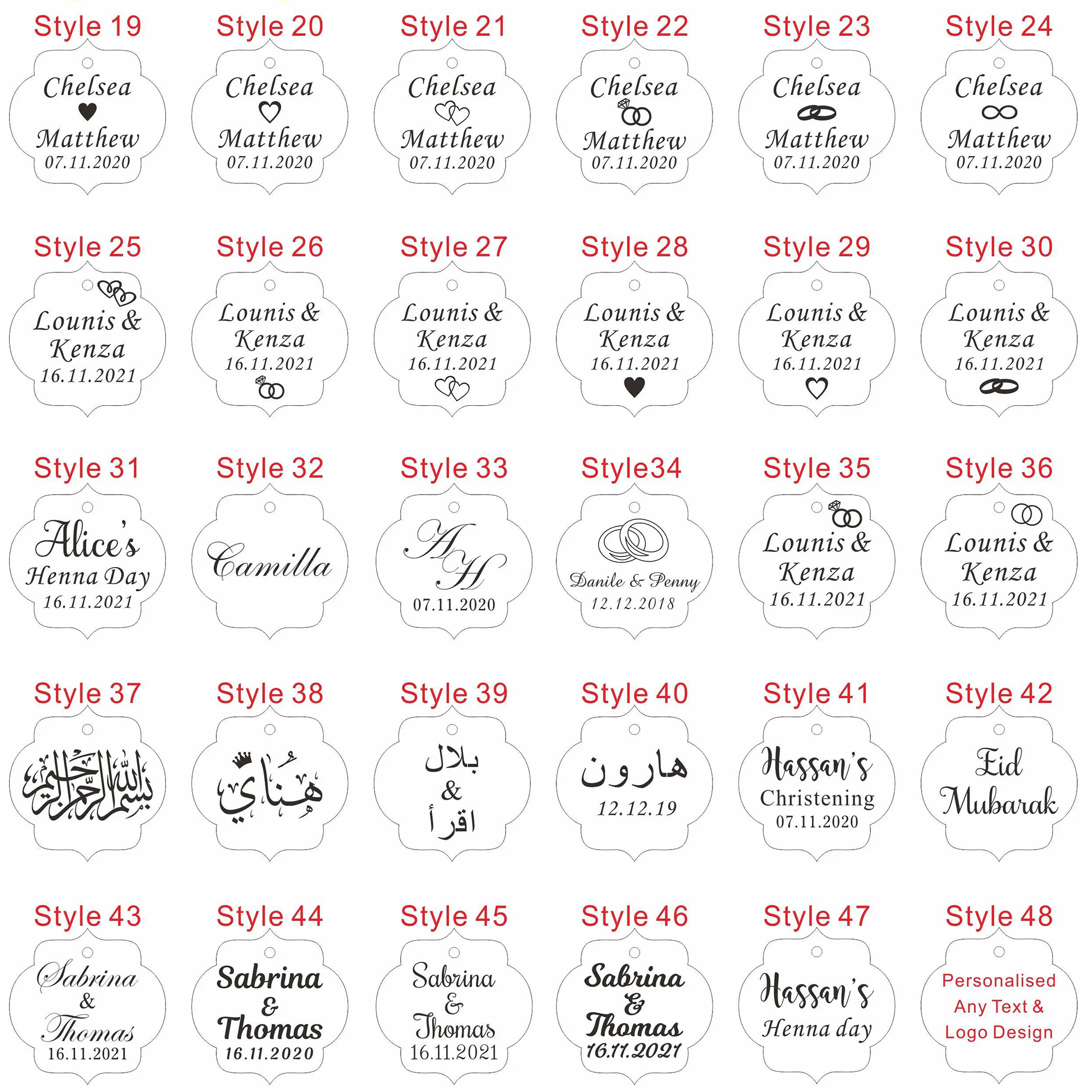20/50/100Pcs Custom Wedding Pa - Baby 1 Year Food incelemesi ve fiyatı