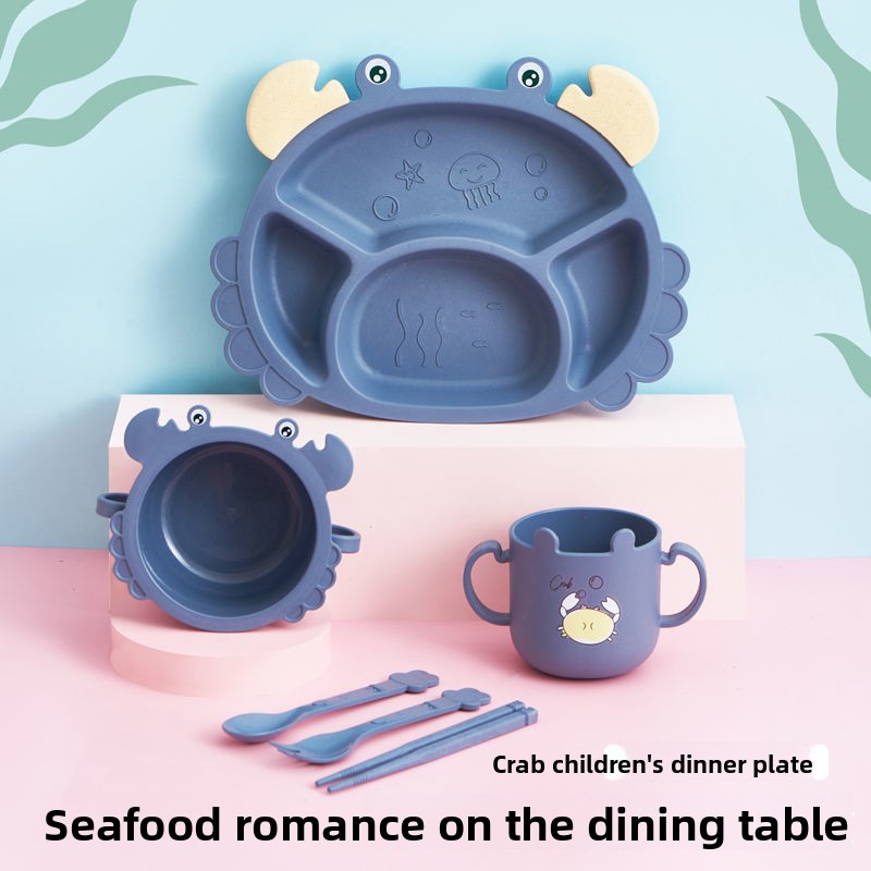 4/6pcsCrabs Children's Plates, - Baby Food Utensils Set incelemesi ve fiyatı
