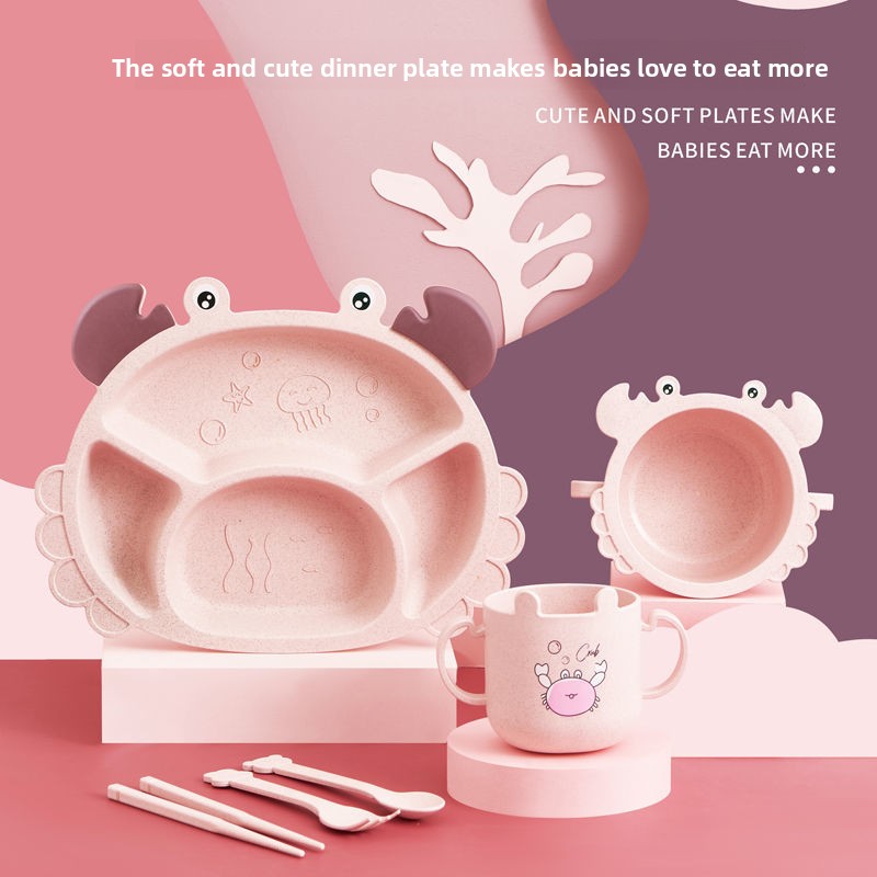 4/6pcsCrabs Children's Plates, - Baby Food Utensils Set incelemesi ve fiyatı
