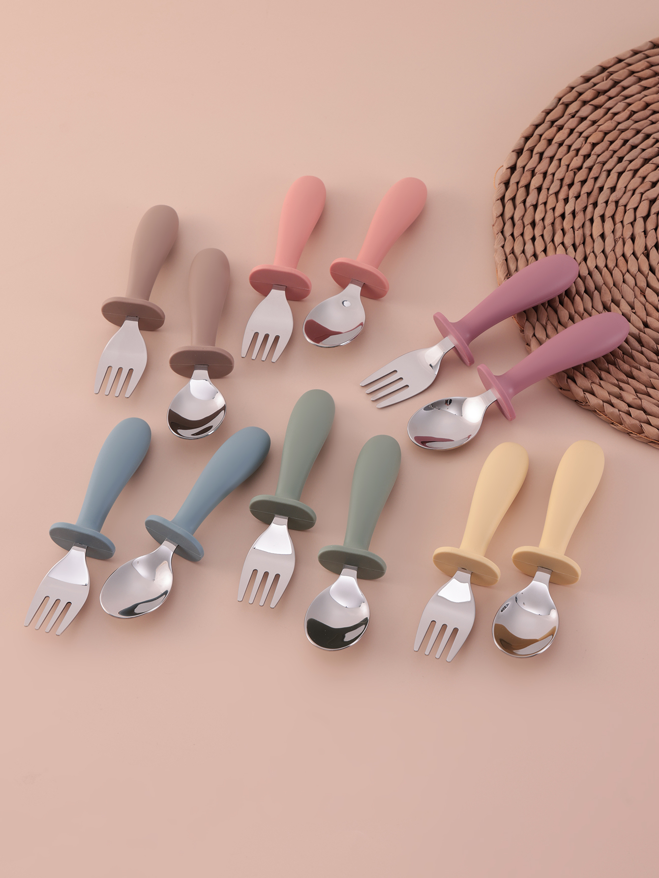 2PCS Stainless Steel Fork Spoo - Baby Food Utensils Set incelemesi ve fiyatı