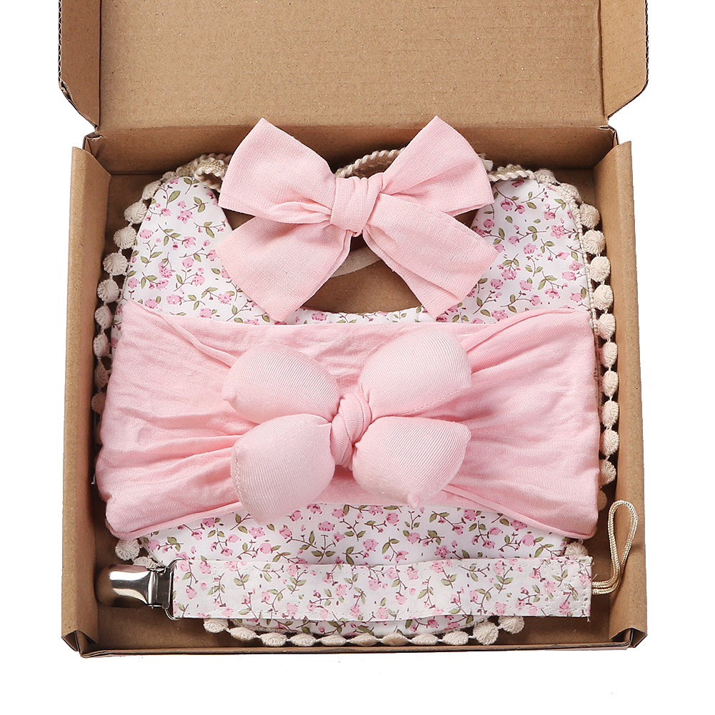 4Pcs/Set Flower Print Baby Bib - Baby Food Pacifier incelemesi ve fiyatı