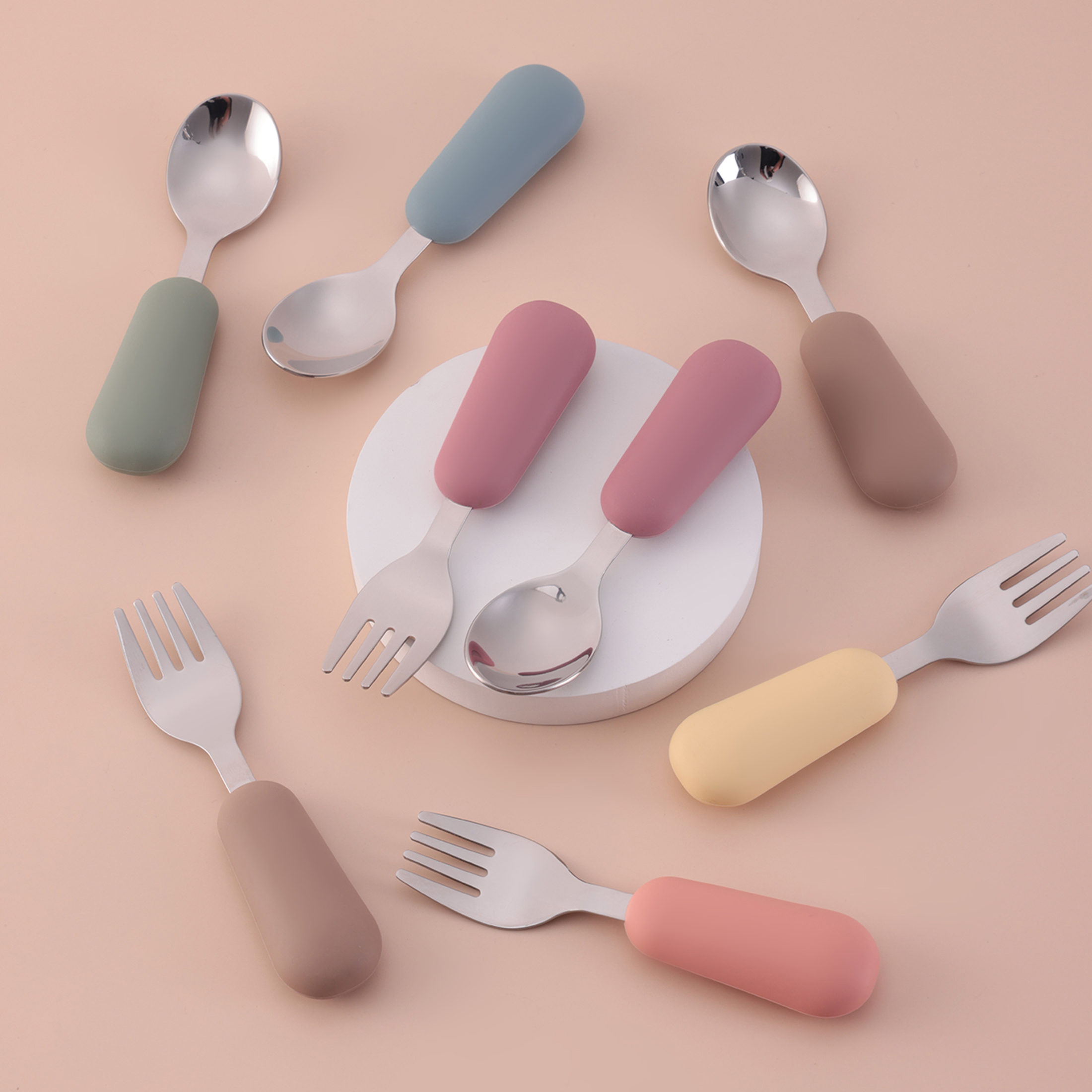 Color Kids 2PCS Stainless Stee - Baby Food Utensils incelemesi ve fiyatı