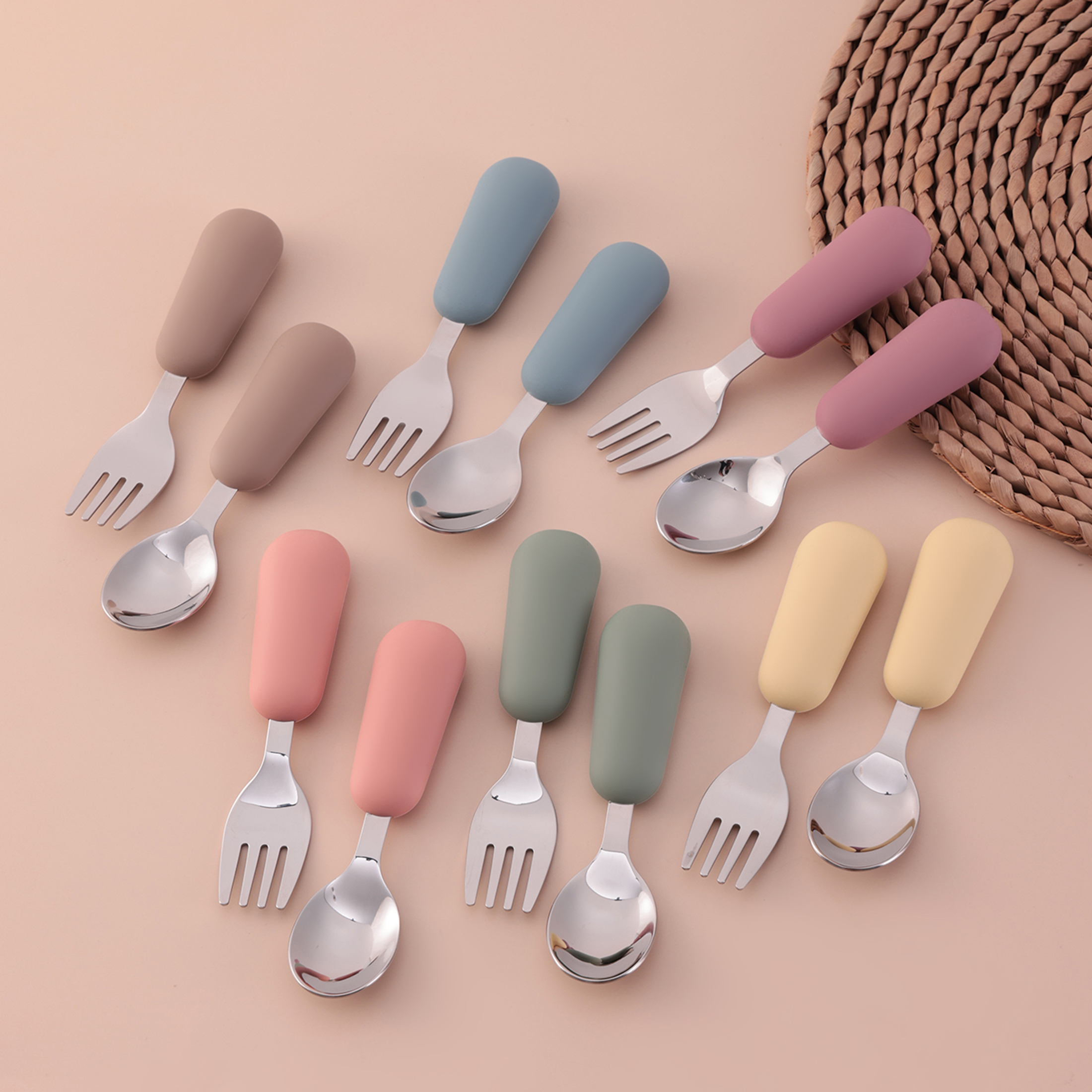 Color Kids 2PCS Stainless Stee - Baby Food Utensils incelemesi ve fiyatı
