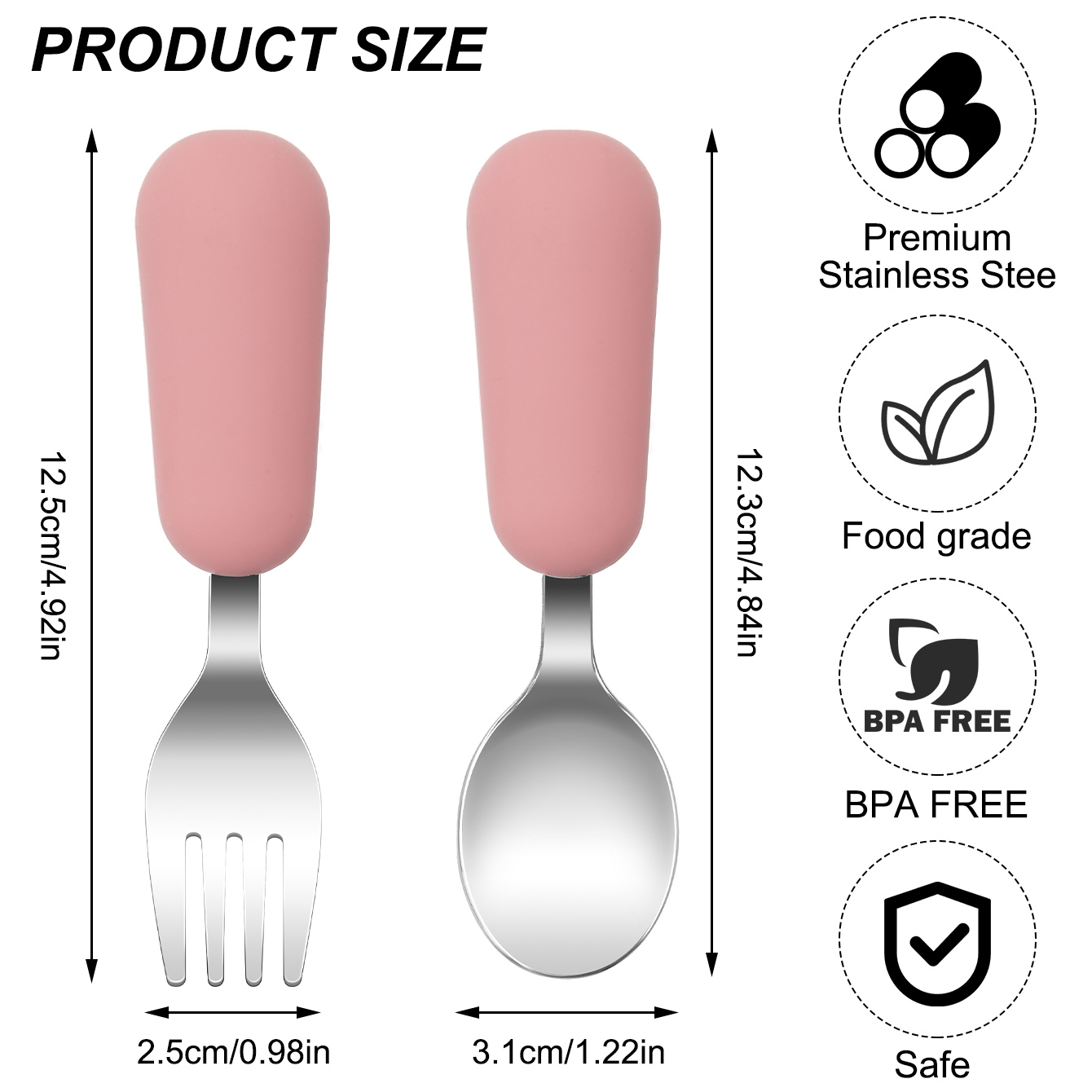 Color Kids 2PCS Stainless Stee - Baby Food Utensils incelemesi ve fiyatı