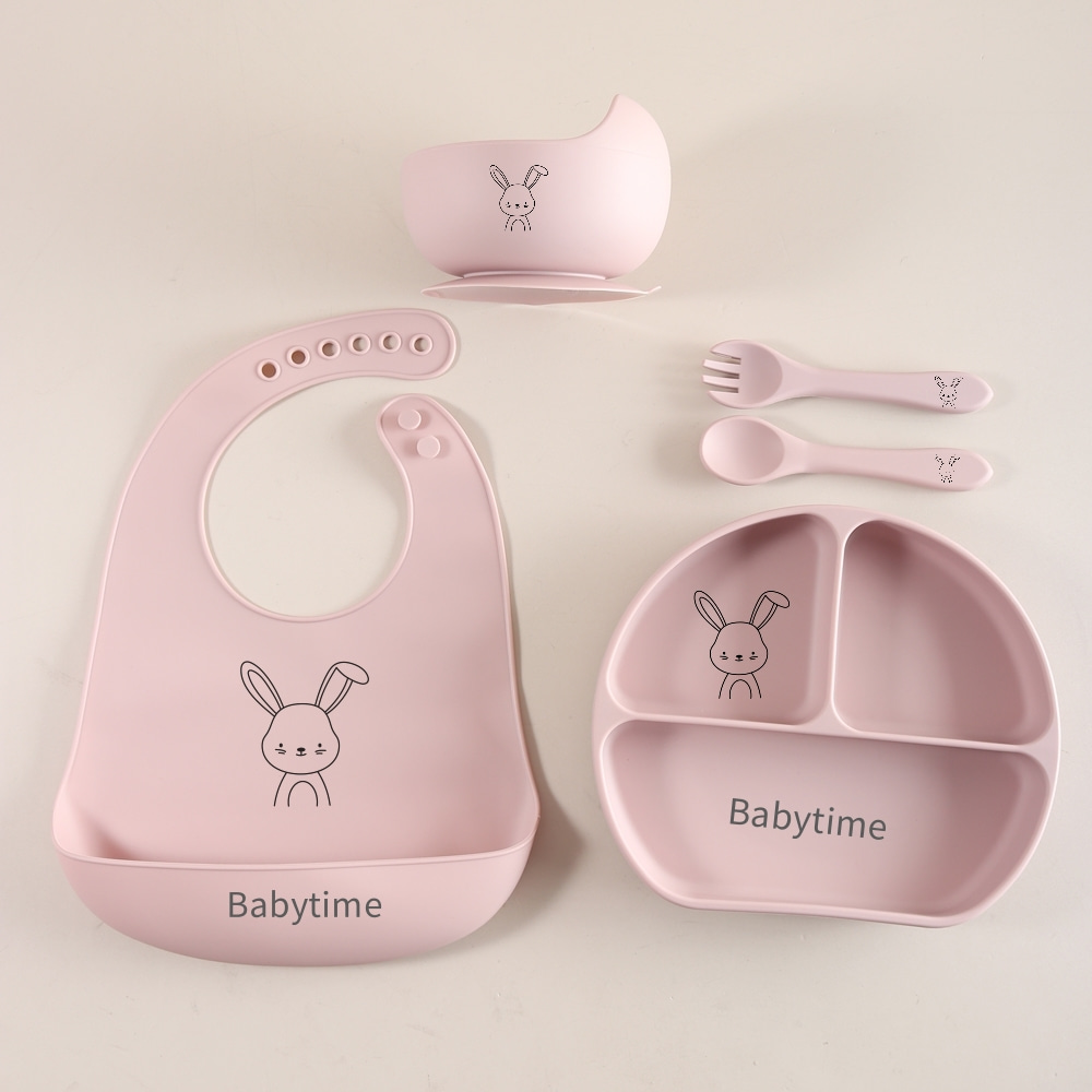 5pcs Bunny Baby Utensils Set,  - Baby Food Utensils Set incelemesi ve fiyatı