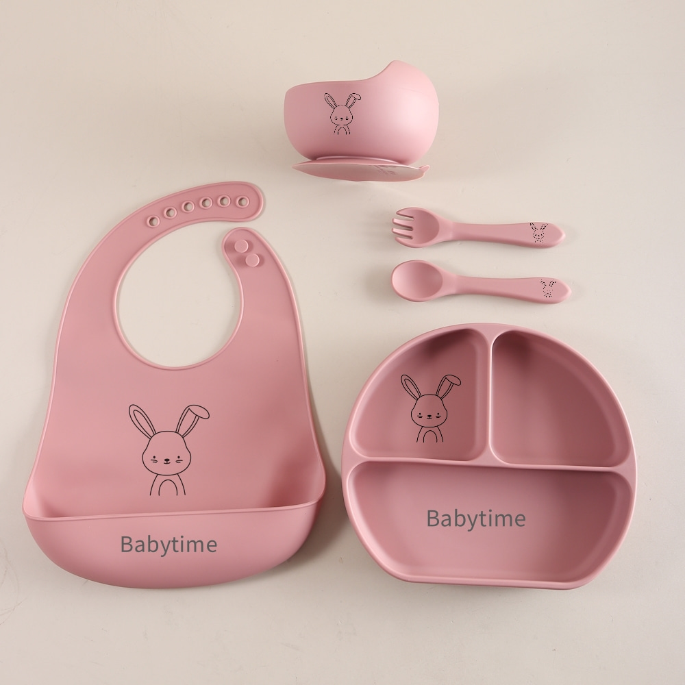 5pcs Bunny Baby Utensils Set,  - Baby Food Utensils Set incelemesi ve fiyatı