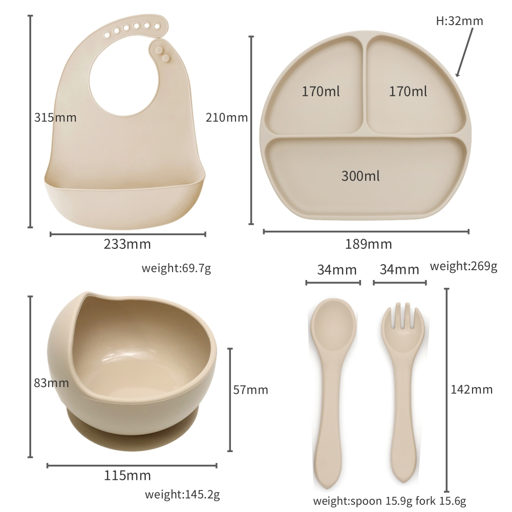 5pcs Bunny Baby Utensils Set,  - Baby Food Utensils Set incelemesi ve fiyatı