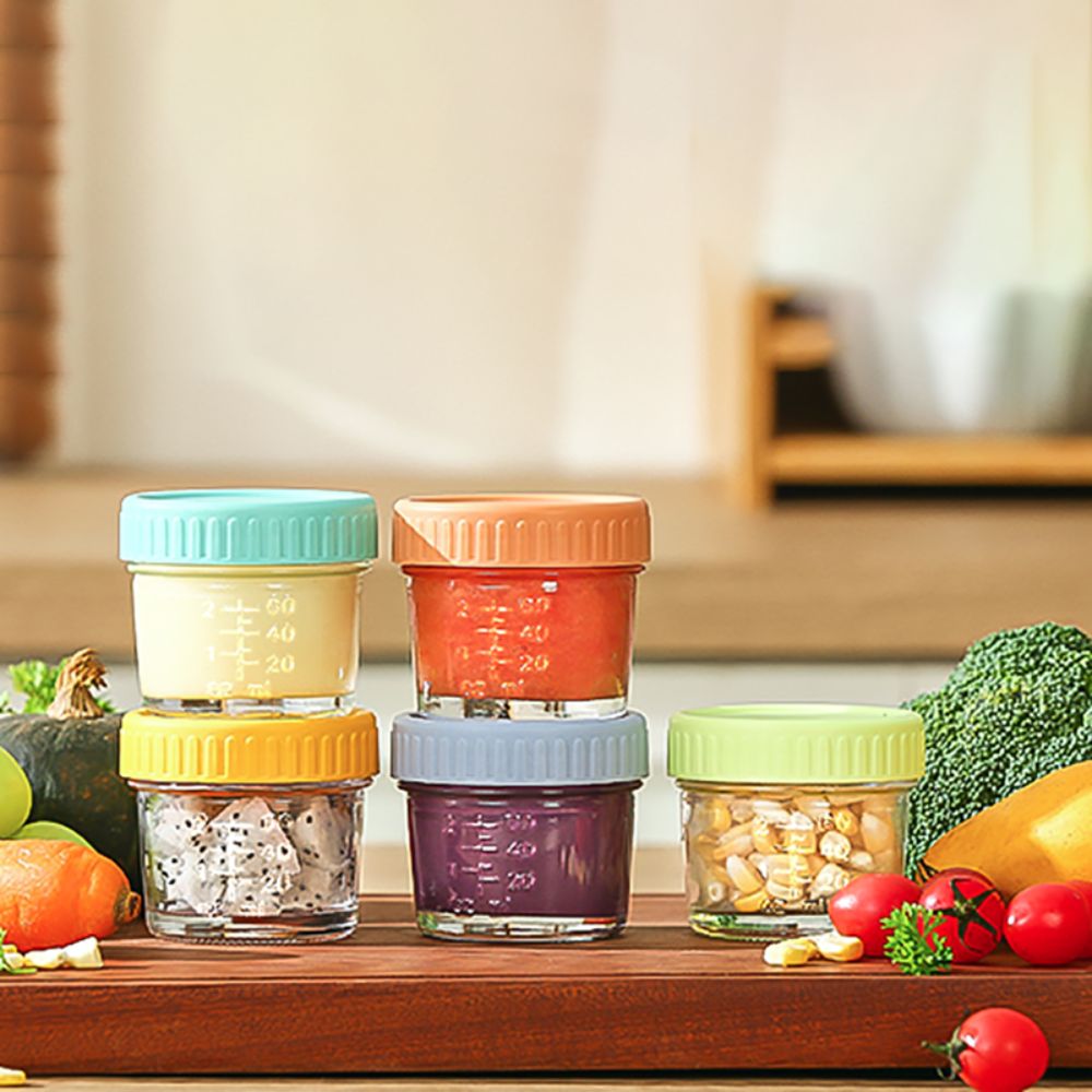 6pcs Glass Baby Food Jar Reusa - Baby Food Containers Glass incelemesi ve fiyatı