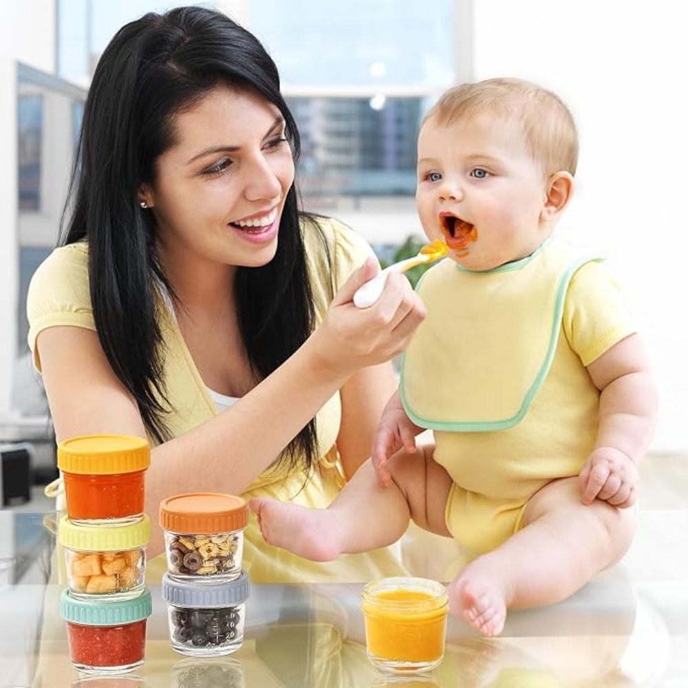 6pcs Glass Baby Food Jar Reusa - Baby Food Containers Glass incelemesi ve fiyatı