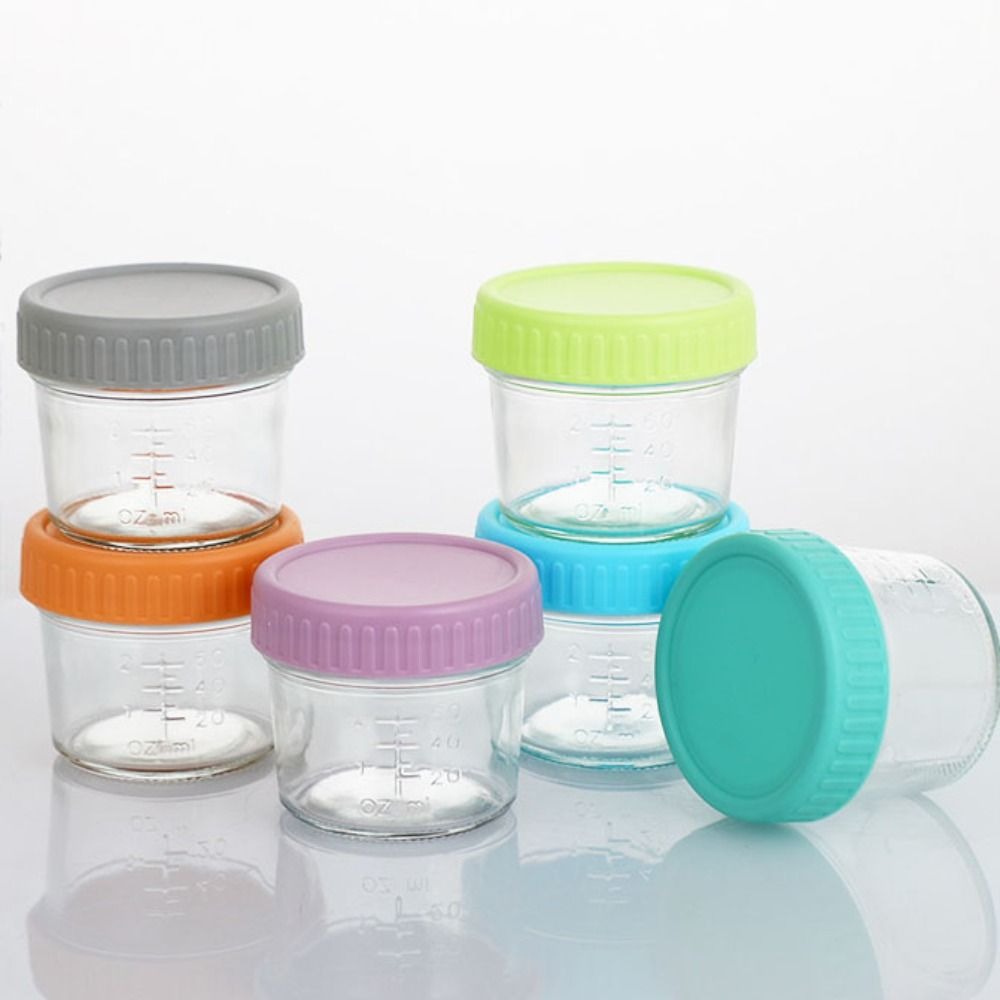 6pcs Glass Baby Food Jar Reusa - Baby Food Containers Glass incelemesi ve fiyatı