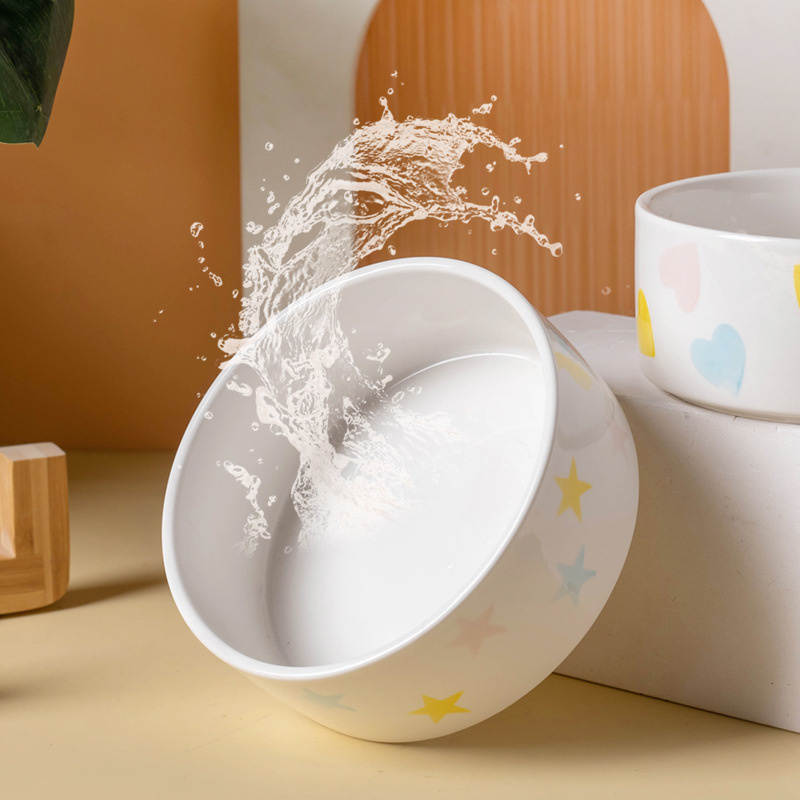 Ceramics Dog Bowl with Wood Ma - Baby Food Cat incelemesi ve fiyatı