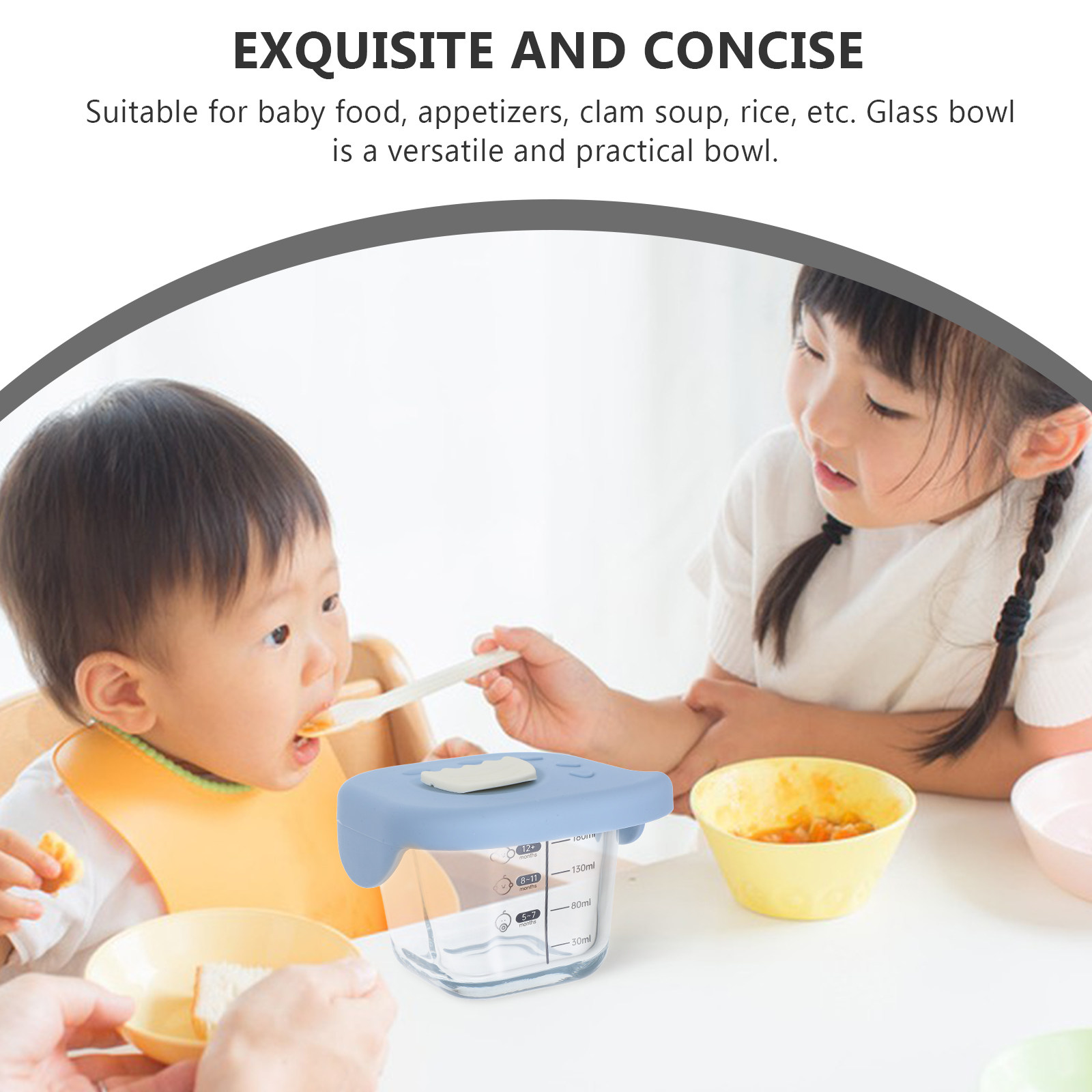Clear Glass Baby Feeding Bowl  - Baby Food Containers Glass incelemesi ve fiyatı