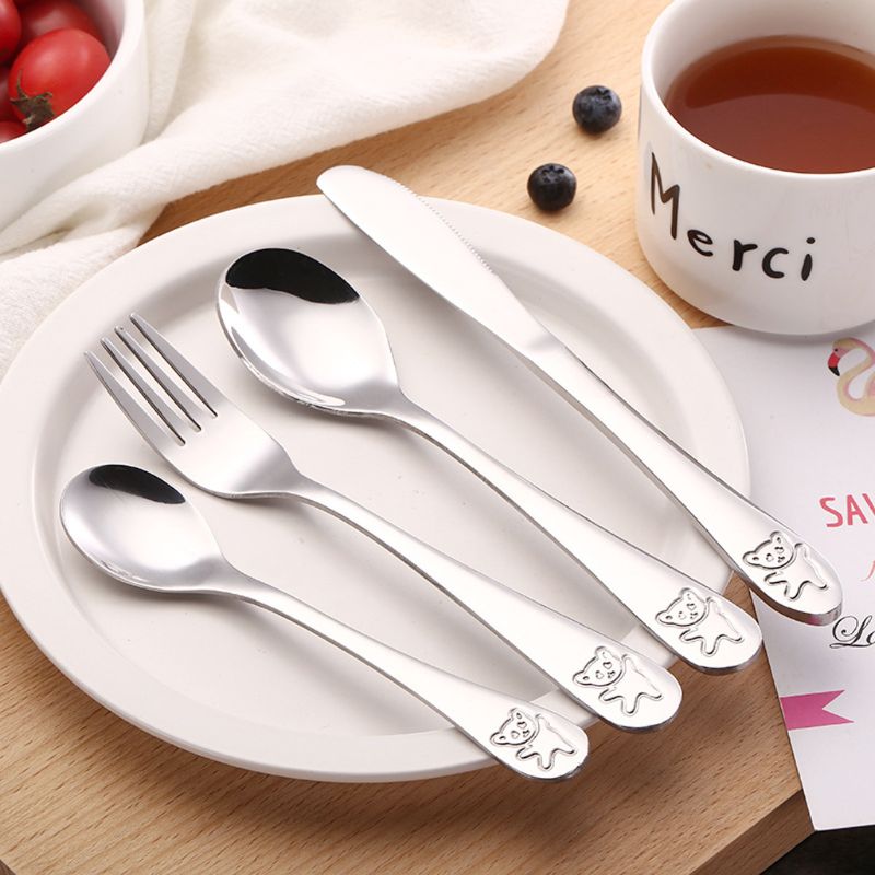 4 Pcs/set Baby Teaspoon Spoon  - Baby Food Utensils Set incelemesi ve fiyatı