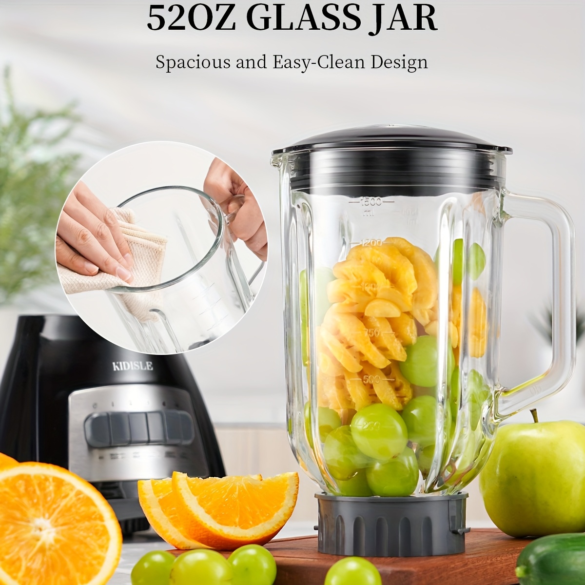 Smoothie Blender with 52 oz Gl - Baby Food In Jars incelemesi ve fiyatı