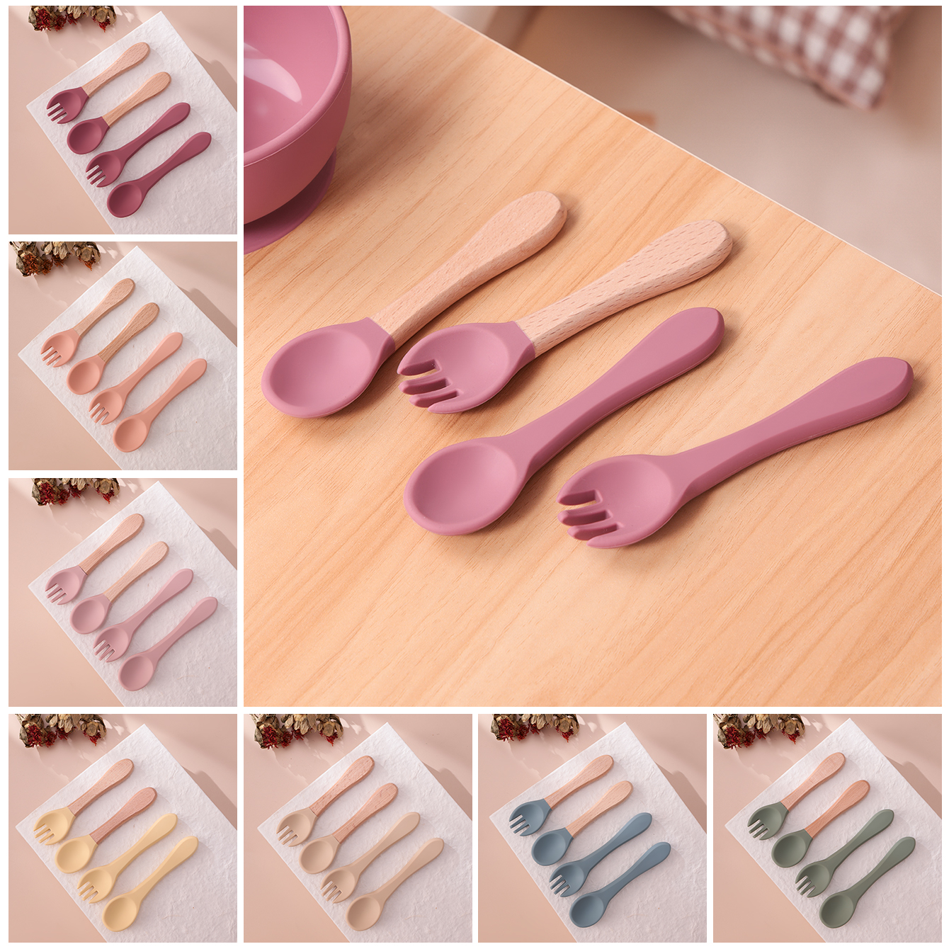 Color Kids 4PCS Silicone Baby  - Baby Food Utensils incelemesi ve fiyatı