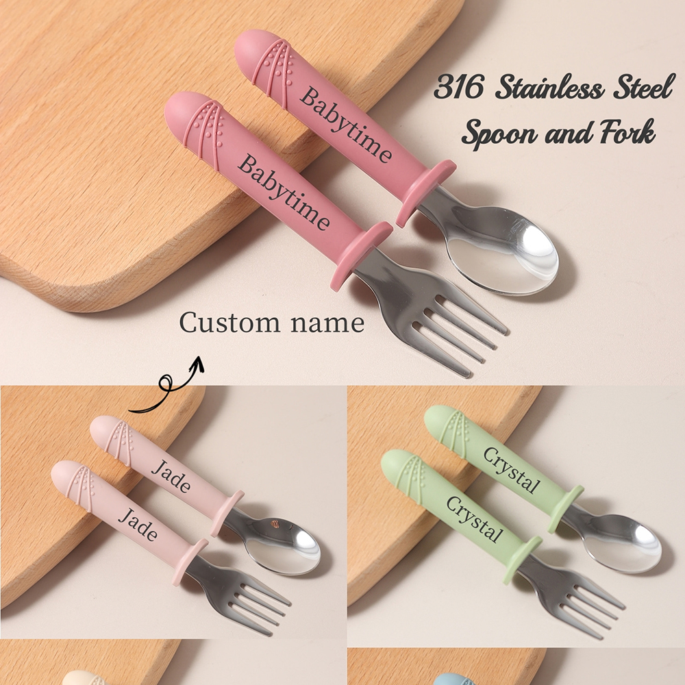 Custom Long Handle Silicone Sp - Baby Food Utensils Set incelemesi ve fiyatı