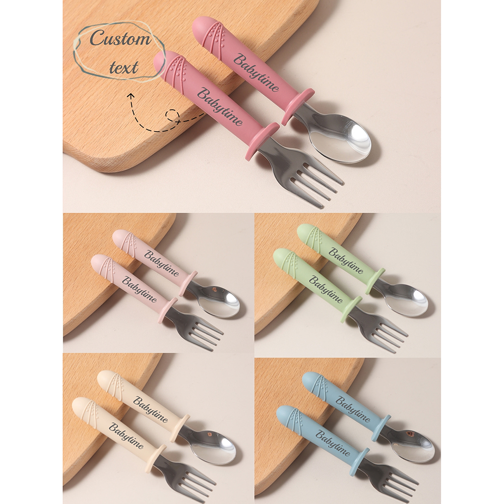 Custom Long Handle Silicone Sp - Baby Food Utensils Set incelemesi ve fiyatı