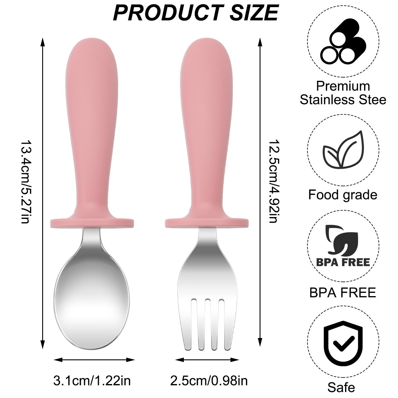 Color Kids 2PCS Stainless Stee - Baby Food Utensils Set incelemesi ve fiyatı