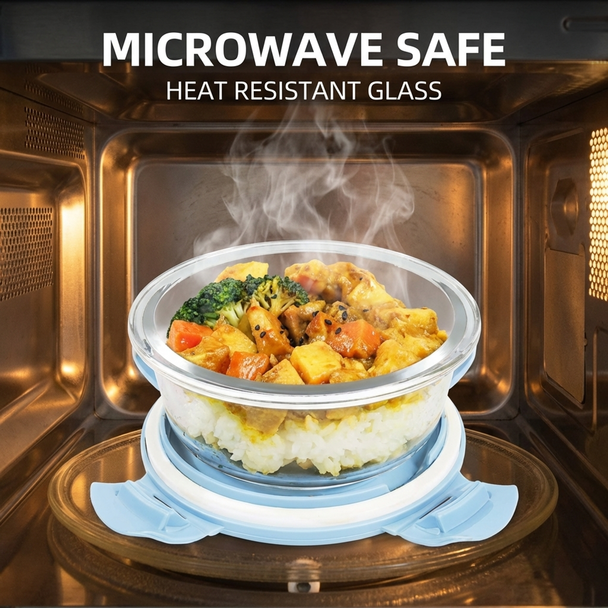 Microwave & Fridge Safe Blue G - Baby Food Containers Glass incelemesi ve fiyatı