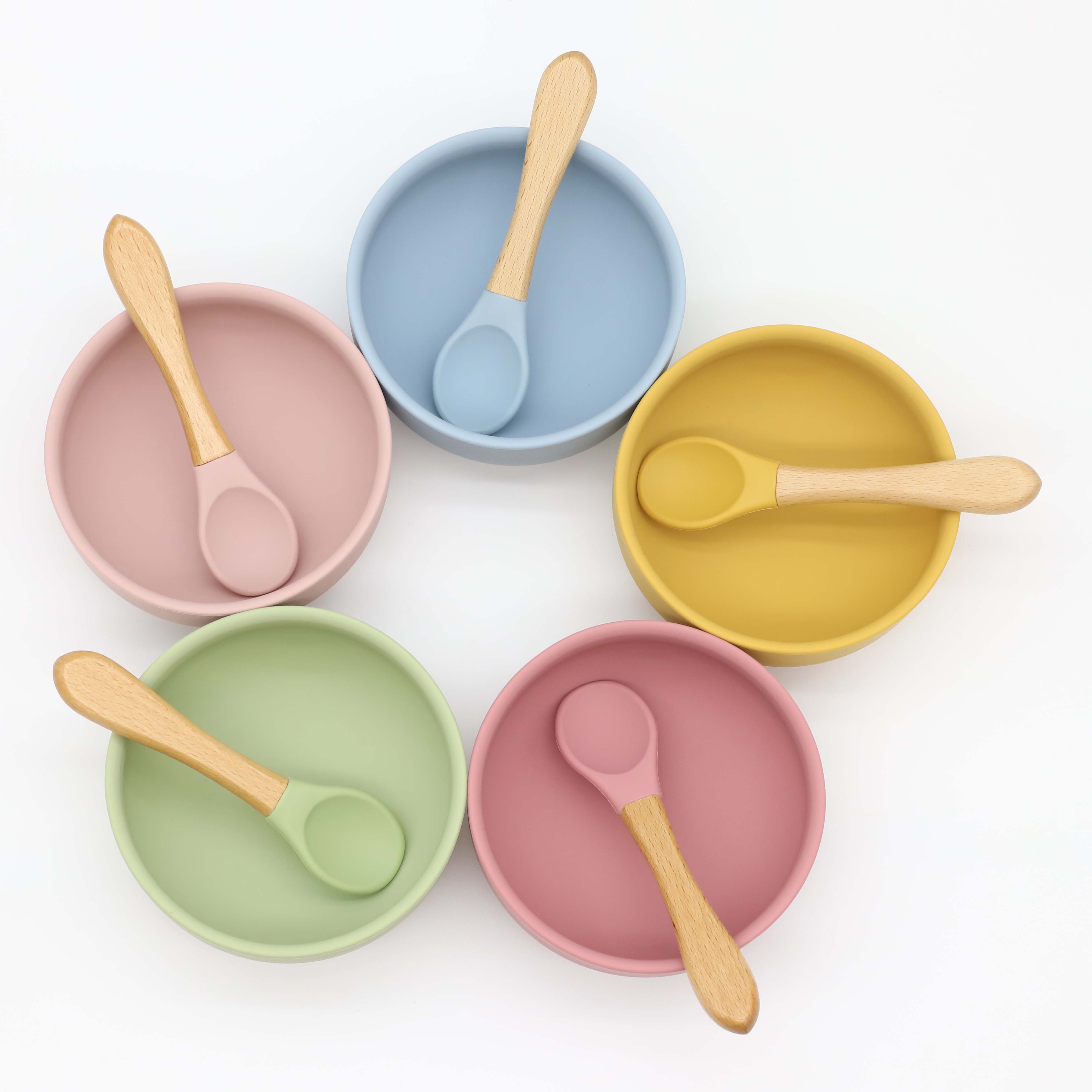 Silicone bowl with suction cup - Baby Food Utensils Set incelemesi ve fiyatı