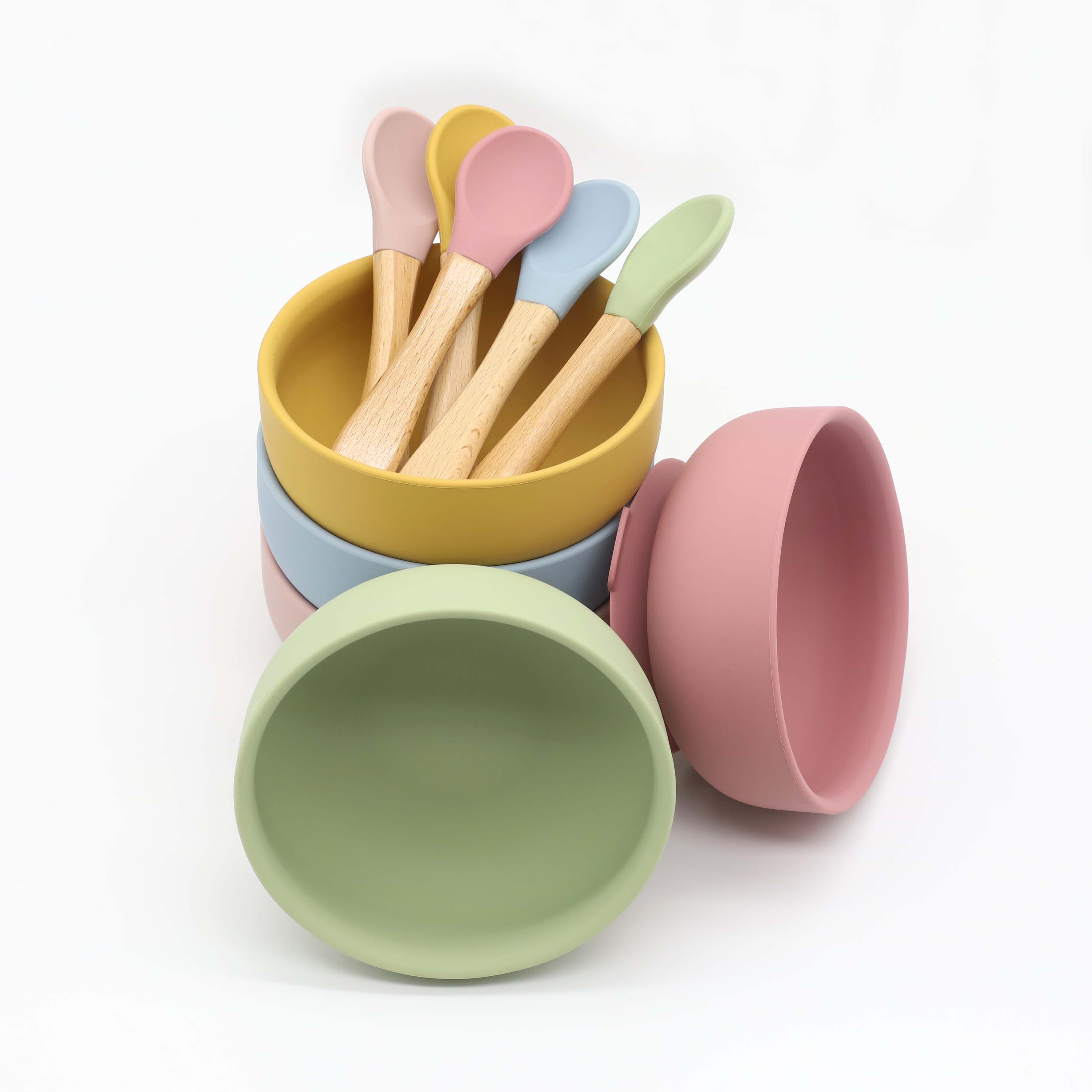 Silicone bowl with suction cup - Baby Food Utensils Set incelemesi ve fiyatı