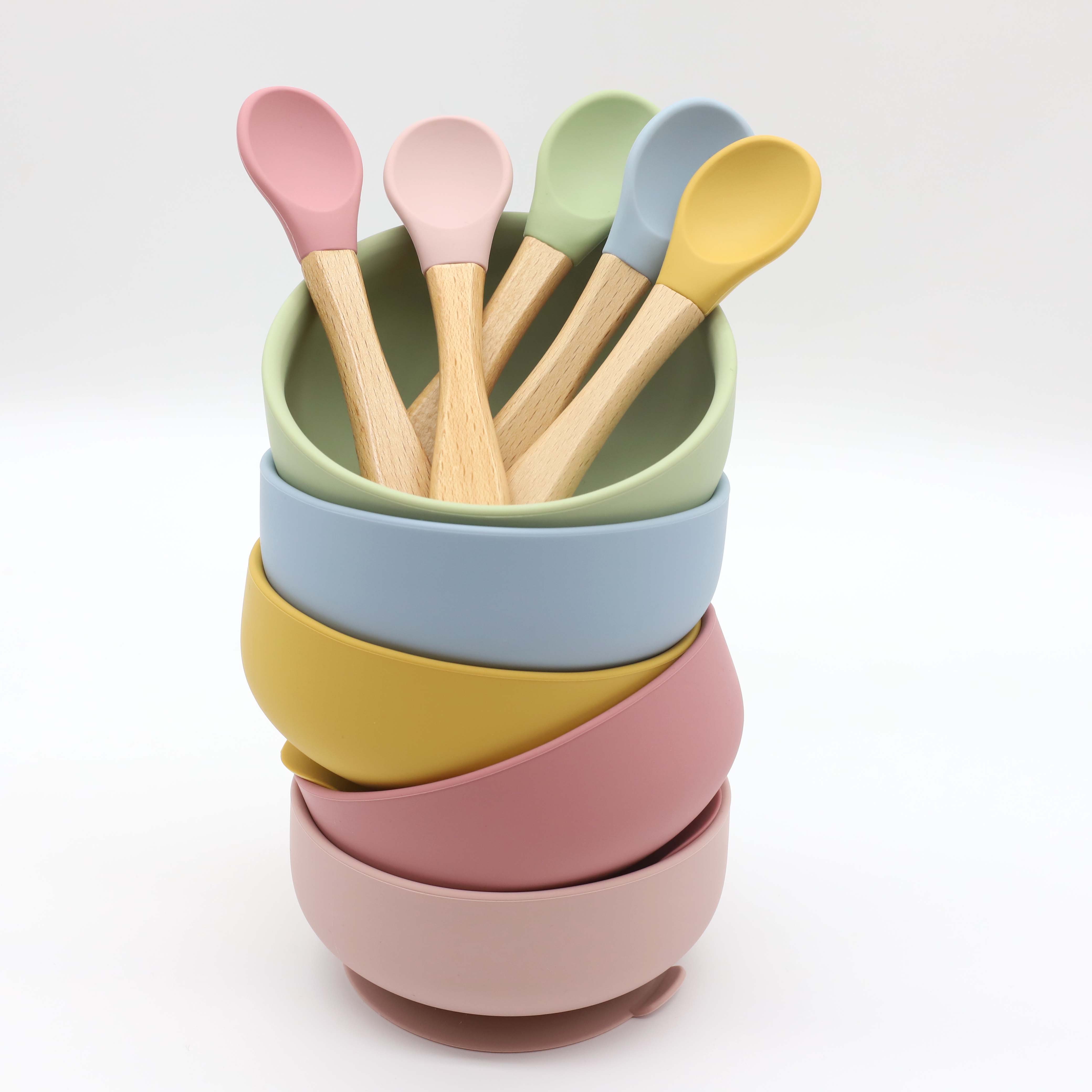Silicone bowl with suction cup - Baby Food Utensils Set incelemesi ve fiyatı