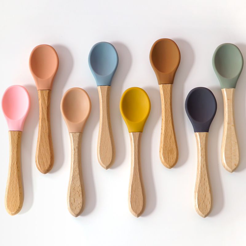 Feeding Wooden Handle Silicone - Baby Food Utensils incelemesi ve fiyatı