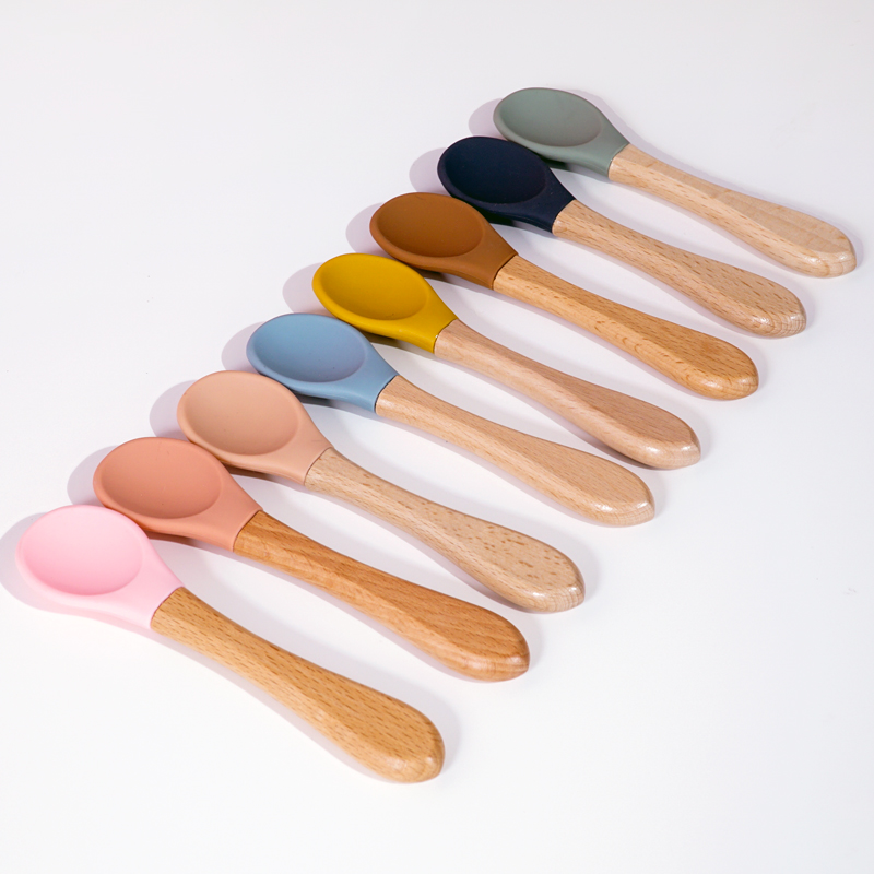 Feeding Wooden Handle Silicone - Baby Food Utensils incelemesi ve fiyatı