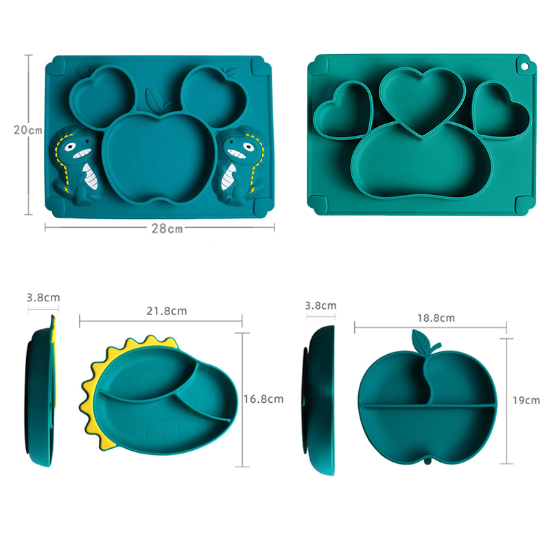 Baby Dinosaur Silicone Tablewa - Baby Food Utensils Set incelemesi ve fiyatı